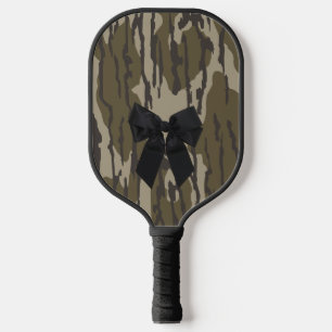 Raquette De Pickleball Camouflage de fond de vallée Ruban à nœud mignon p