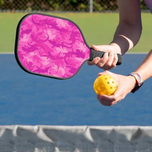 Raquette De Pickleball Camouflage en reptile rose (Insitu)