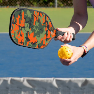 Raquette De Pickleball Camouflage orange et vert, Militaire, Armée