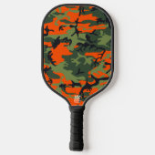 Raquette De Pickleball Camouflage orange et vert, Militaire, Armée (Verso)