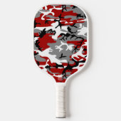 Raquette De Pickleball Camouflage rouge et gris, Militaire, Armée (Recto)