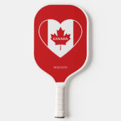 Raquette De Pickleball CANADA Love texte personnalisé (Verso)