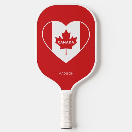 Raquette De Pickleball CANADA Love texte personnalisé (Recto)