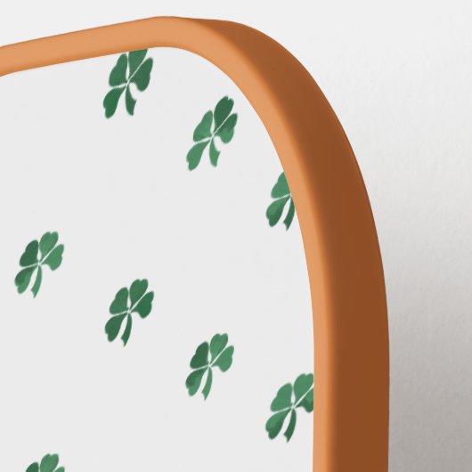 Raquette De Pickleball Capture Lucky Monogramme Pickleball Four Leaf Clov (Détail gauche)