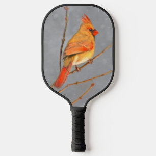 Raquette De Pickleball Cardinal sur la peinture de branche - Art original
