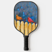 Raquette De Pickleball Cardinals on the Fence Painting - Art original (Recto)