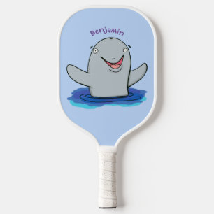 Raquette De Pickleball Caricature adorable de marsouin