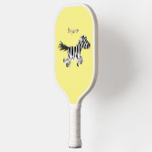 Raquette De Pickleball Caricature amusante de zèbre (Gauche)