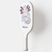 Raquette De Pickleball Caricature axolotl rose adorable (Gauche)