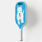 Raquette De Pickleball Caricature blanche de terrier de l'ouest (Gauche)