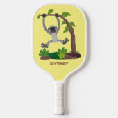 Raquette De Pickleball Caricature de bande de gibbon joyeux (Recto)