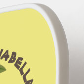 Raquette De Pickleball Caricature de bébé orangoutan joyeux (Détail gauche)