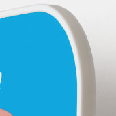 Raquette De Pickleball Caricature de bébé pieuvre rose mignonne humour (Détail gauche)