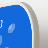 Raquette De Pickleball Caricature de bulles de narval joyeux (Détail gauche)