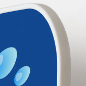 Raquette De Pickleball Caricature de bulles d'hippocampe orange (Détail gauche)