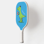 Raquette De Pickleball Caricature de dinosaure vert t rex (Gauche)