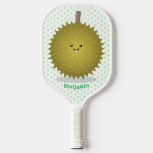 Raquette De Pickleball Caricature de durian joyeux