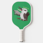 Raquette De Pickleball Caricature de kookaburra drôle et drôle (Verso)