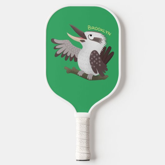 Raquette De Pickleball Caricature de kookaburra drôle et drôle (Recto)