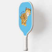Raquette De Pickleball Caricature de petit tigre joyeux (Gauche)