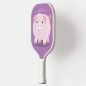 Raquette De Pickleball Caricature de porc mignon rose pot vendue (Gauche)