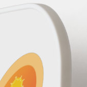 Raquette De Pickleball Caricature joli papillon orange (Détail gauche)