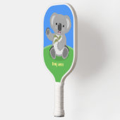 Raquette De Pickleball Caricature joyeux koala agitant (Gauche)
