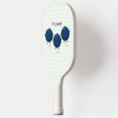 Raquette De Pickleball Caricature mignonne de bleuets violets (Gauche)
