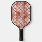 Raquette De Pickleball Carreaux en or Rose chic (Recto)
