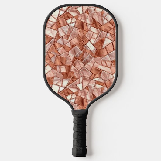 Raquette De Pickleball Carreaux en or Rose chic (Verso)