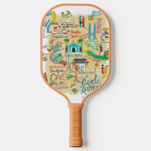 Raquette De Pickleball Carte de voyage en jaune de Kuala Lumpur