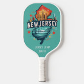 Raquette De Pickleball Carte de Voyage Retro de New Jersey State (Recto)