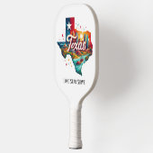 Raquette De Pickleball Carte de voyage Retro Texas State (Gauche)
