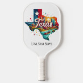 Raquette De Pickleball Carte de voyage Retro Texas State (Recto)