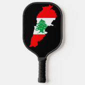 Raquette De Pickleball Carte du Liban avec drapeau (Verso)