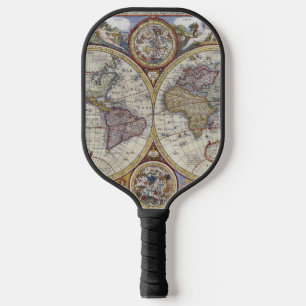 Raquette De Pickleball Carte du monde antique #3