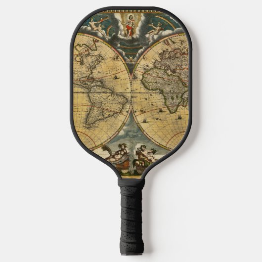 Raquette De Pickleball Carte du monde antique désorganisée #2 (Recto)