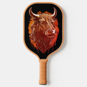 Raquette De Pickleball Carte postale Bull Portrait (Verso)
