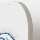 Raquette De Pickleball Carte Sandwich MA Marine Monogramme bleu (Détail gauche)