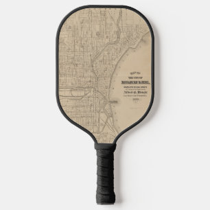 Raquette De Pickleball Carte vintage Milwaukee, Wisconsin