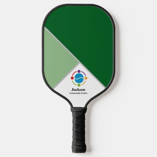 Raquette De Pickleball Centre communautaire vert à deux tons ou entrepris (Recto)