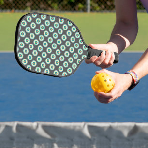 Raquette De Pickleball Cercles de combinaison gris par Shirley Taylor