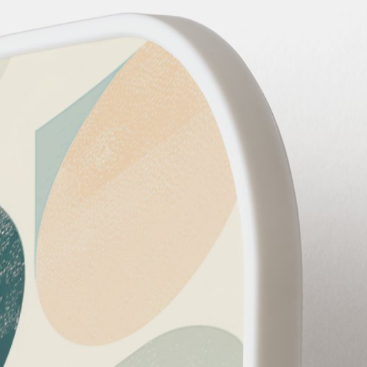 Raquette De Pickleball Cercles et autres formes sur arrière - plan blanc (Détail gauche)