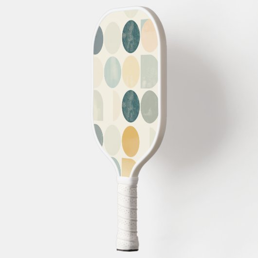 Raquette De Pickleball Cercles et autres formes sur arrière - plan blanc (Gauche)