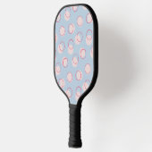 Raquette De Pickleball Cercles géométriques simples bleus et roses (Gauche)