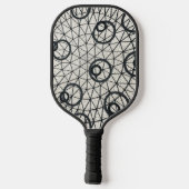 Raquette De Pickleball Cercles noirs et blancs (Verso)