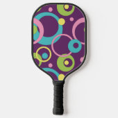 Raquette De Pickleball Cercles pourpres funky (Verso)