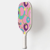Raquette De Pickleball Cercles roses funky (Gauche)