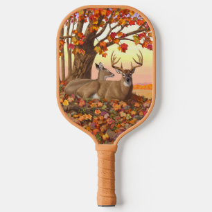 Raquette De Pickleball Cerf blanc en automne Nouvelle-Angleterre Couleurs