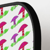 Raquette de Pickleball Champignons Colorés (Détail gauche)